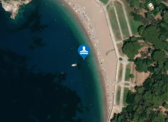 Satellite image of Plaža Miločer