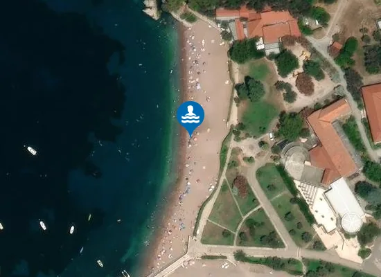 Satellite image of Sveti Stefan