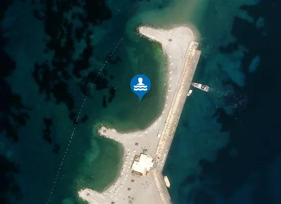 Satellite image of Plaža Školj (5A-1)