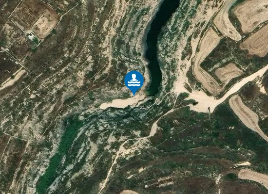 Satellite image of Weid il-Għasri Beach