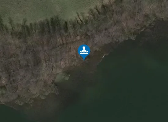 Satellite image of BURESØ, BADEPLADS VEST