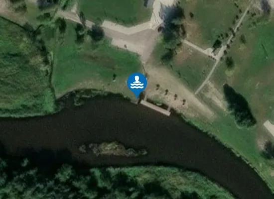 Satellite image of Przystań kajakowa Wiślica