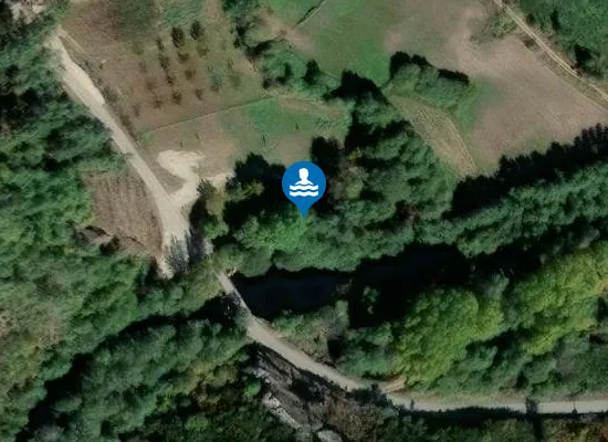 Satellite image of Praia Fluvial de Segirei