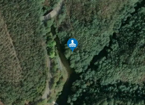 Satellite image of Praia Fluvial da Talhada