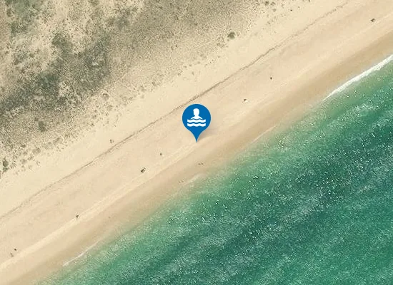 Satellite image of Praia Naturista do Barril