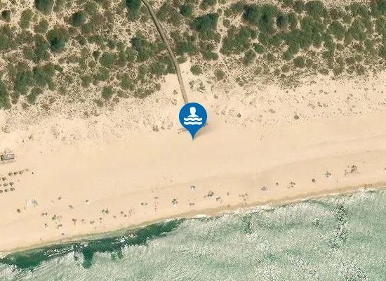 Satellite image of Praia Adão e Eva