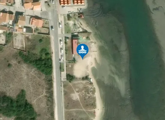 Satellite image of Kitesurf und Wingsurfspot Costa Nova (Süd)