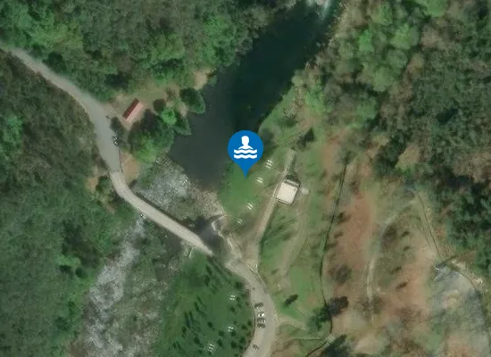 Satellite image of Praia Fluvial do Rio Beça