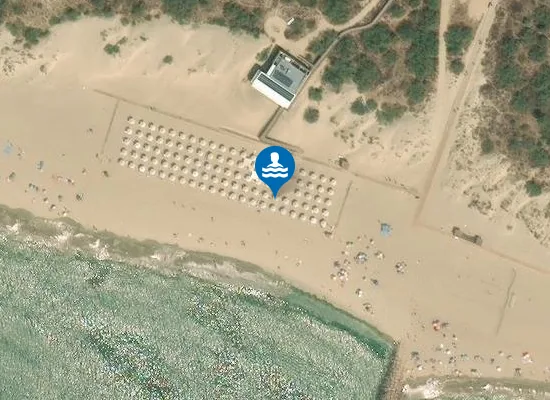 Satellite image of Caramelo Beach
