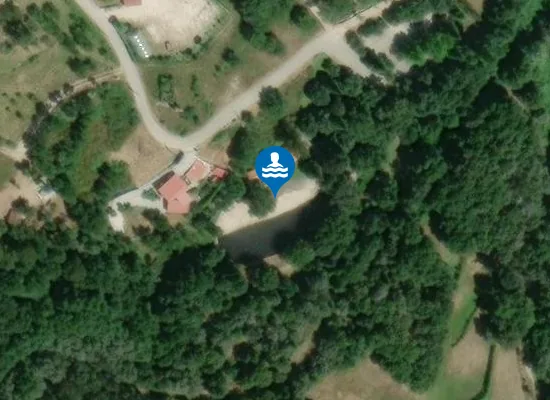 Satellite image of Praia Fluvial da Fraga do Rio