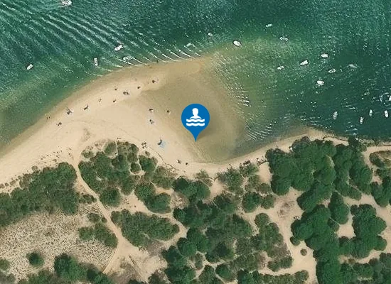 Satellite image of Praia Tavira-Ria