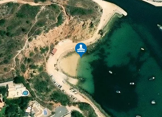 Satellite image of Praia da Baleeira