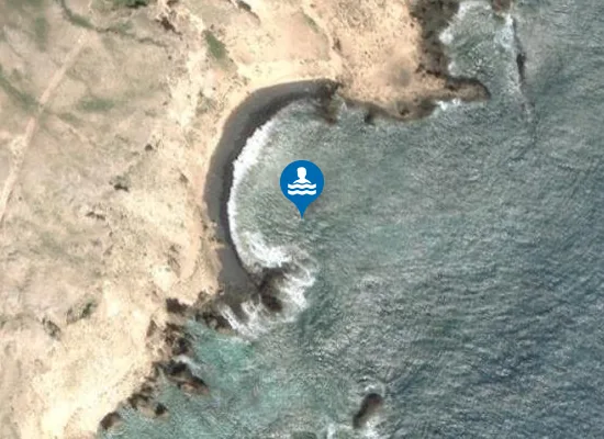 Satellite image of Praia do Gastão