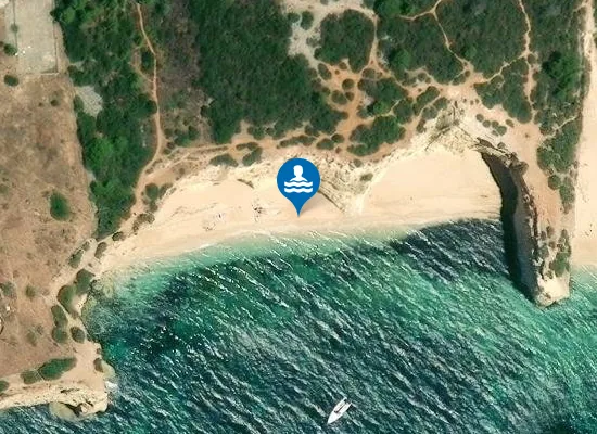 Satellite image of Praia da Malhada do Baraço