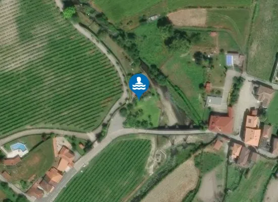 Satellite image of Praia Fluvial de Aboadela