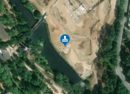 Satellite image of Praia Fluvial de Codessais