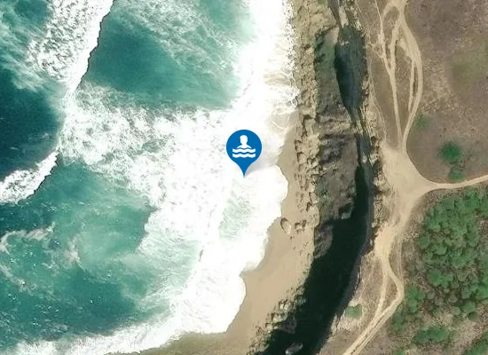 Satellite image of Praia da Foz