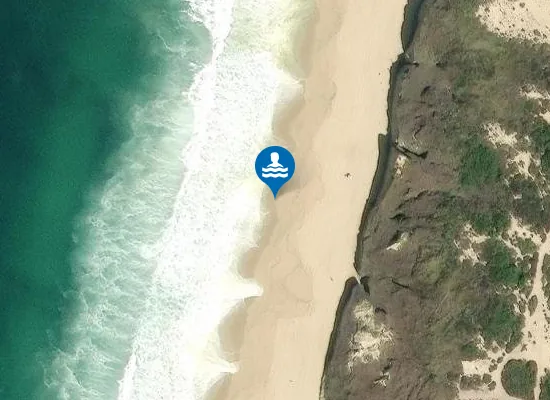 Satellite image of Praia do Meco (Tramagueira)