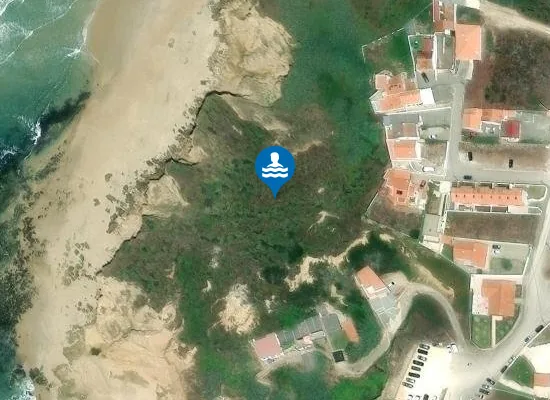 Satellite image of Praia de Vale Furado