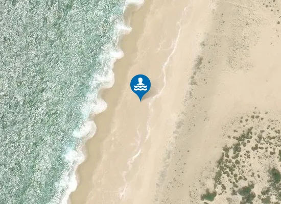 Satellite image of Praia das Areias Brancas