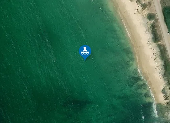 Satellite image of Praia de São Torpes