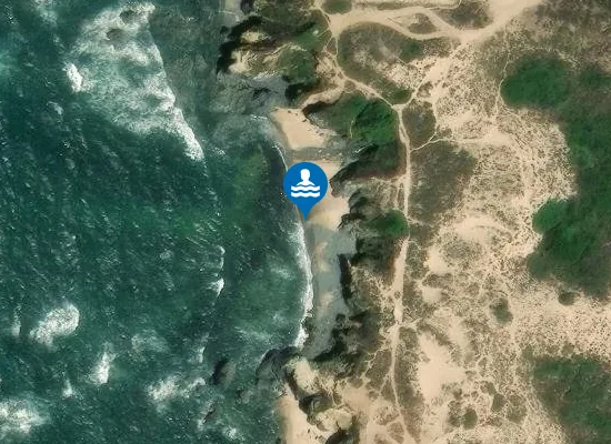 Satellite image of Praia da Bica da Areia