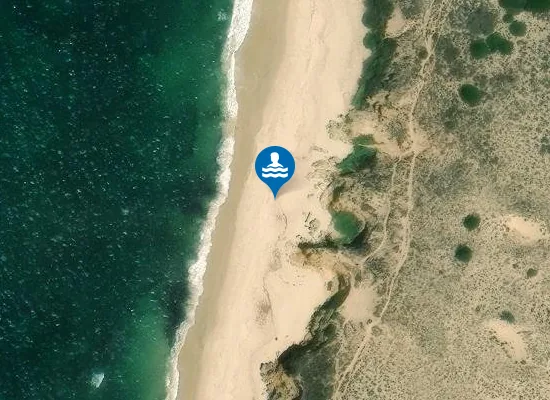 Satellite image of Praia dos Canudos