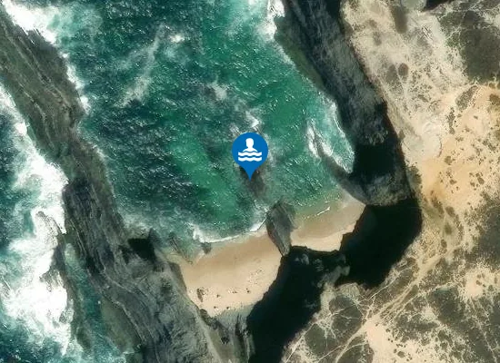 Satellite image of Praia da Carraca