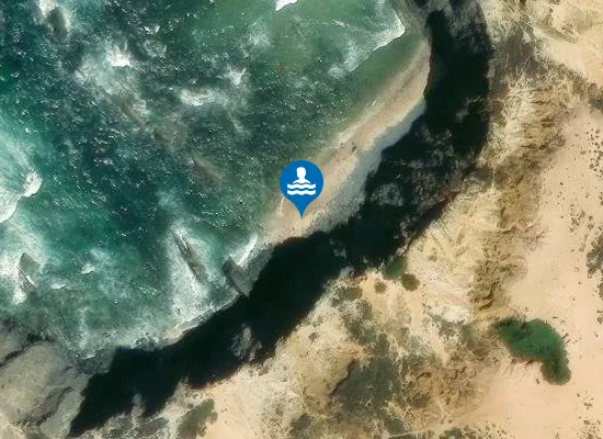 Satellite image of Praia da Laginha