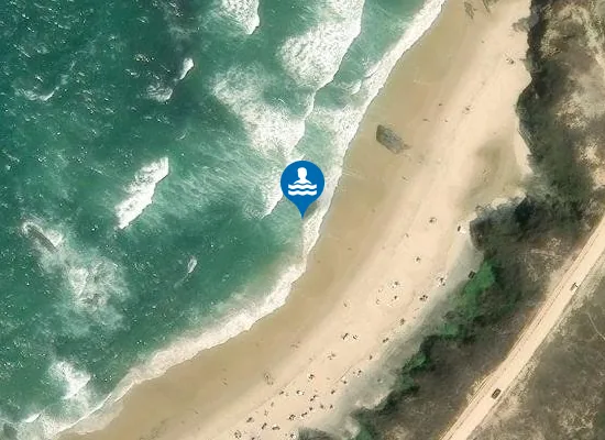 Satellite image of Praia do Almograve Sul