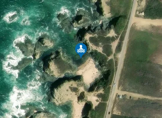 Satellite image of Praia do Cerro da Águia