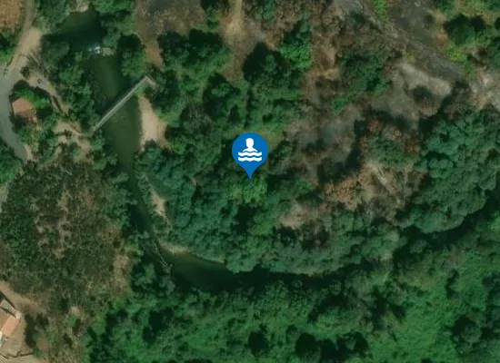 Satellite image of Praia Fluvial do Ourondo
