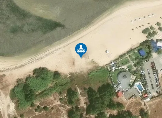Satellite image of Praia do Samouco