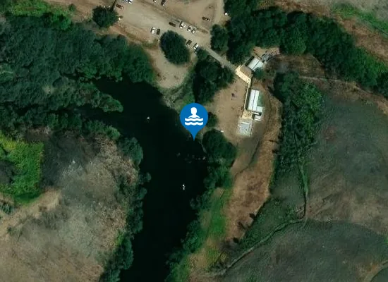 Satellite image of Praia Fluvial de Cabril