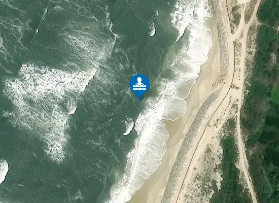 Satellite image of Praia de Pedrogão - Sul
