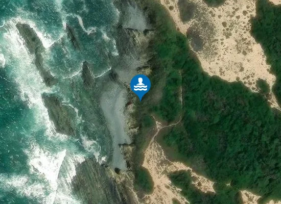 Satellite image of Praia da Angra das Melancias