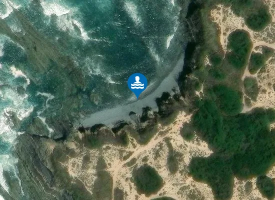 Satellite image of Praia da Angra do Travesso