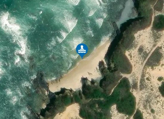 Satellite image of Praia dos Picos