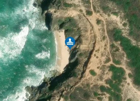 Satellite image of Praia do Burdo