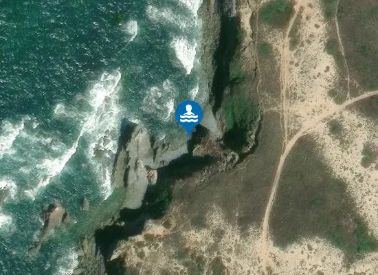 Satellite image of Praia da Angra da Vaca