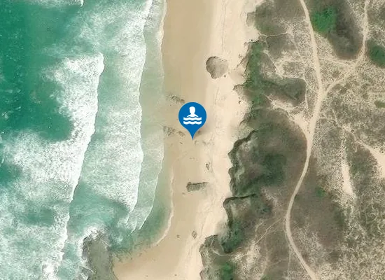 Satellite image of Praia dos Nascedios