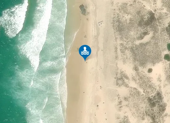 Satellite image of Praia do Malhão Norte