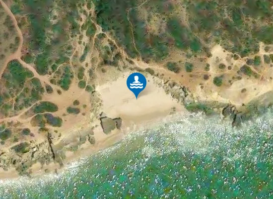 Satellite image of Praia Santa