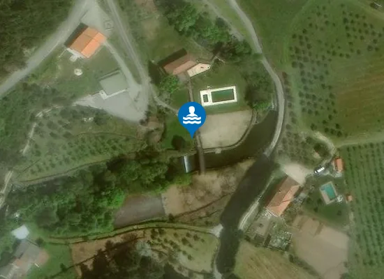 Satellite image of Praia Fluvial de Granja do Tedo
