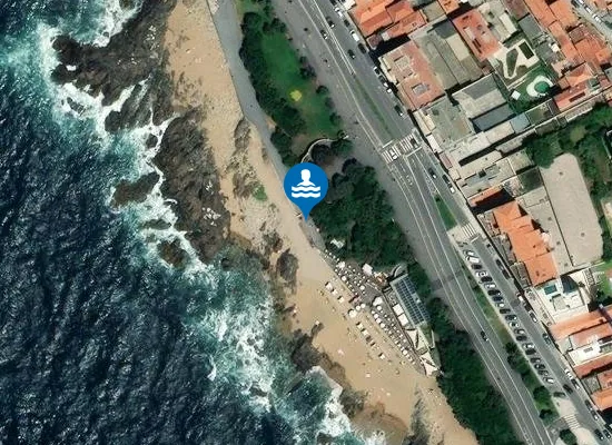 Satellite image of Praia da Luz