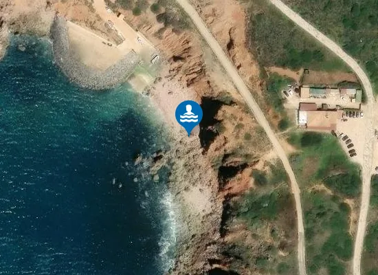 Satellite image of Praia do Portinho do Forno