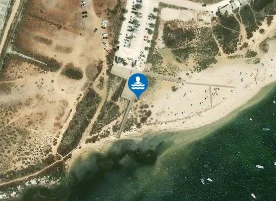 Satellite image of Praia dos Cavacos
