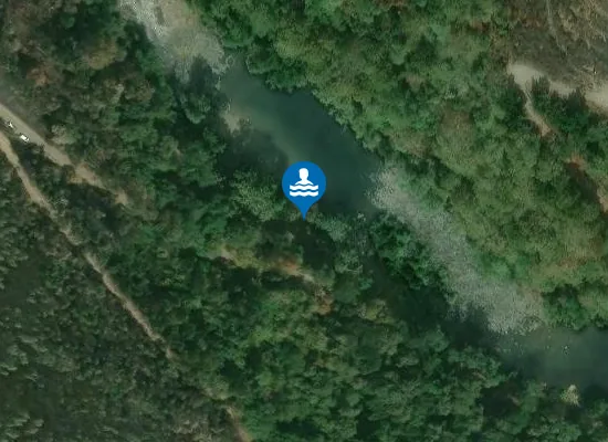 Satellite image of Praia fluvial do Vau