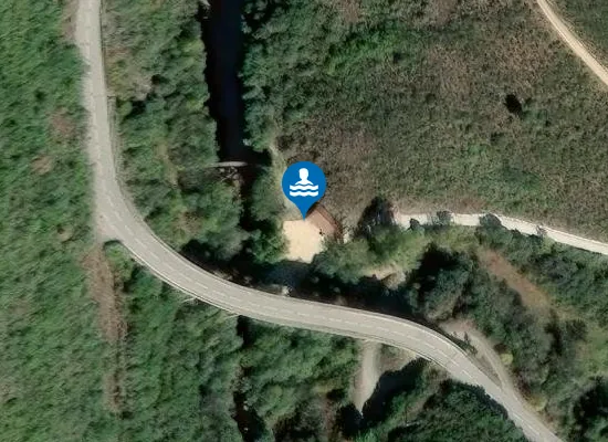 Satellite image of Praia Fluvial da Ponte Nova - Rabaçal