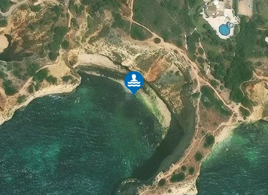 Satellite image of Praia dos Castelos